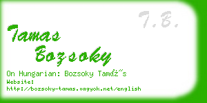 tamas bozsoky business card